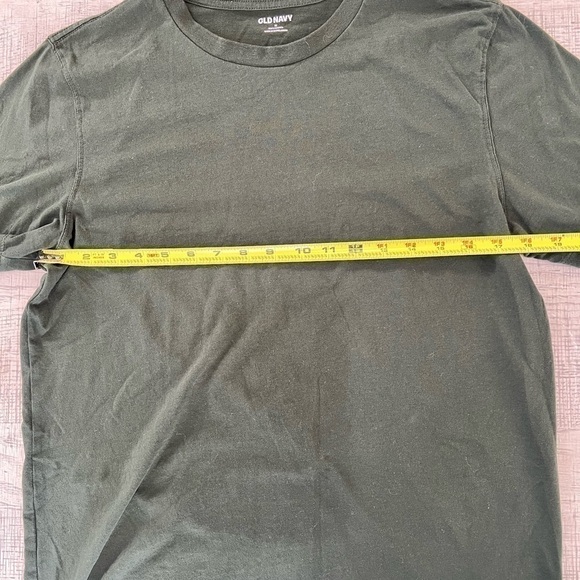 Old Navy Dark Green Men’s Basic Short Sleeve Soft Wash Cotton T-Shirt Size M - Picture 10 of 10